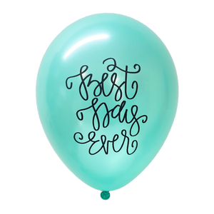 Best Day Ever (Mint Green) Hand Lettered Balloons