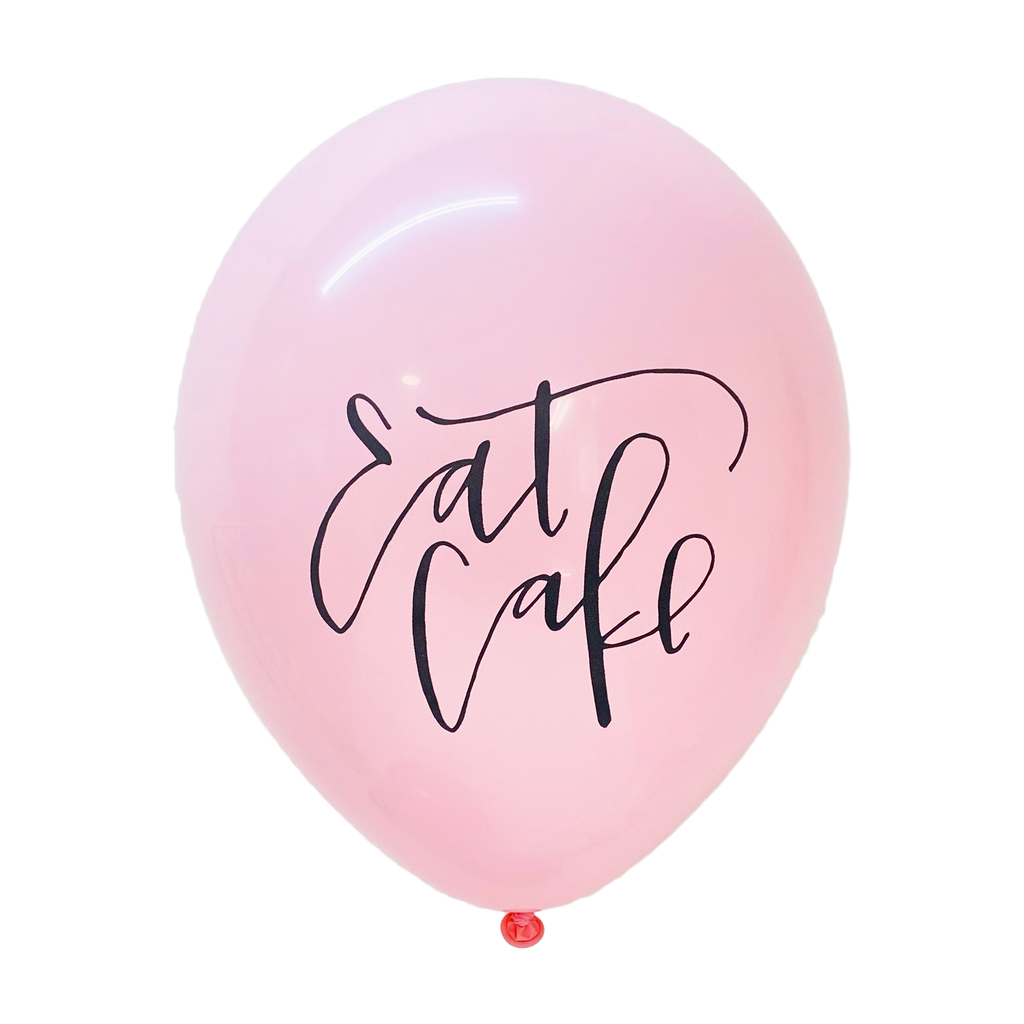 Calligraphy EAT CAKE Balloons