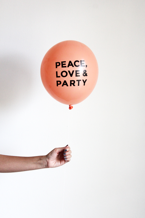 PEACE LOVE & PARTY Balloons (Set of 3)