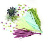 Tissue Paper Tassel Garland Kit - Succulent