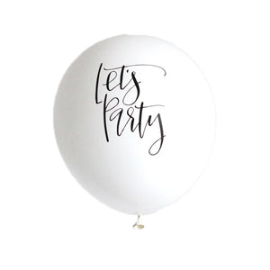Calligraphy Let's Party Balloons (Set of 3)