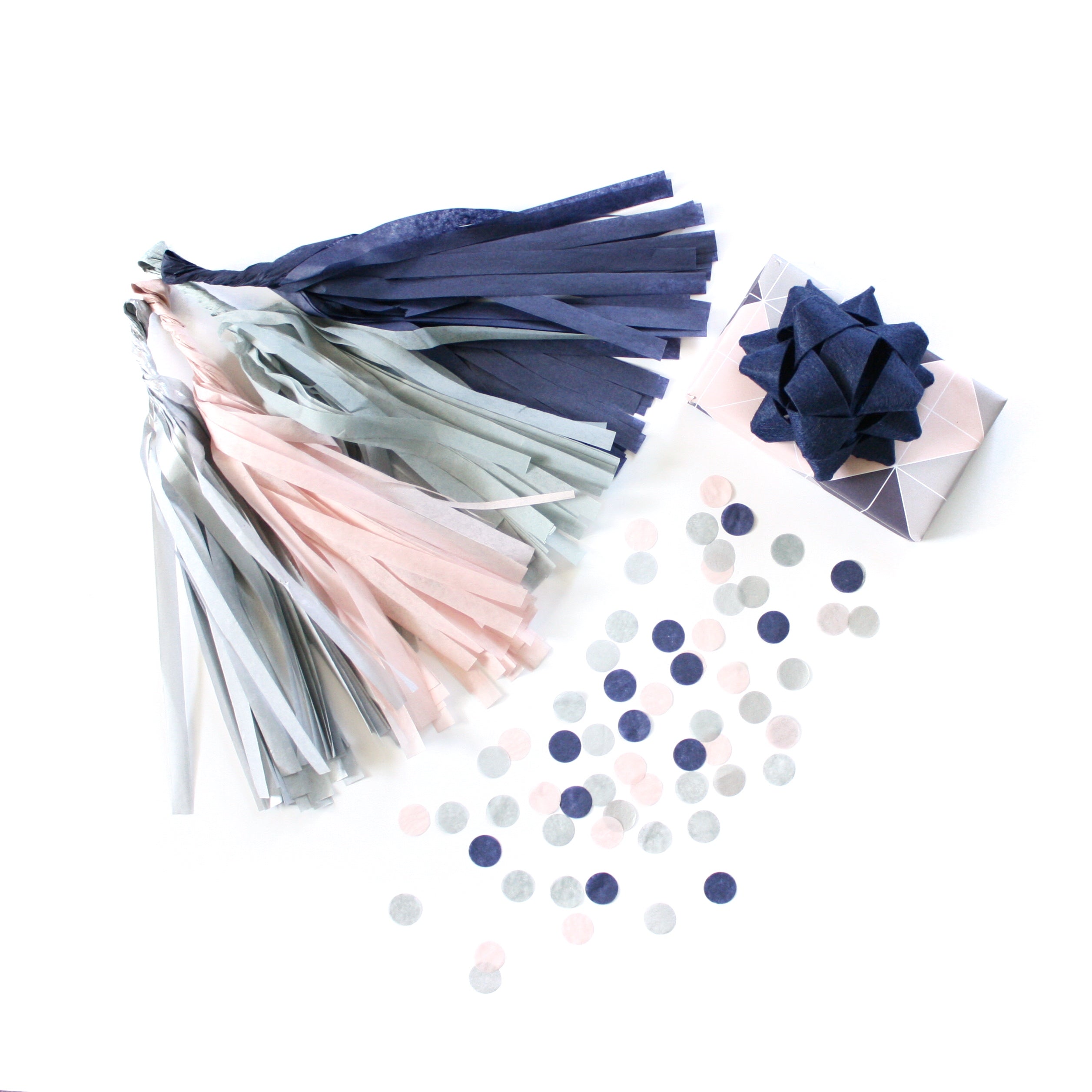 Tissue Paper Tassel Garland Kit - Sapphire